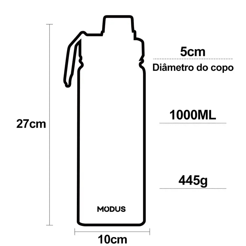 MODUS Garrafa Térmica  1000ml Corda espessa tecida à mão Isolamento por 12 horas e duradouro