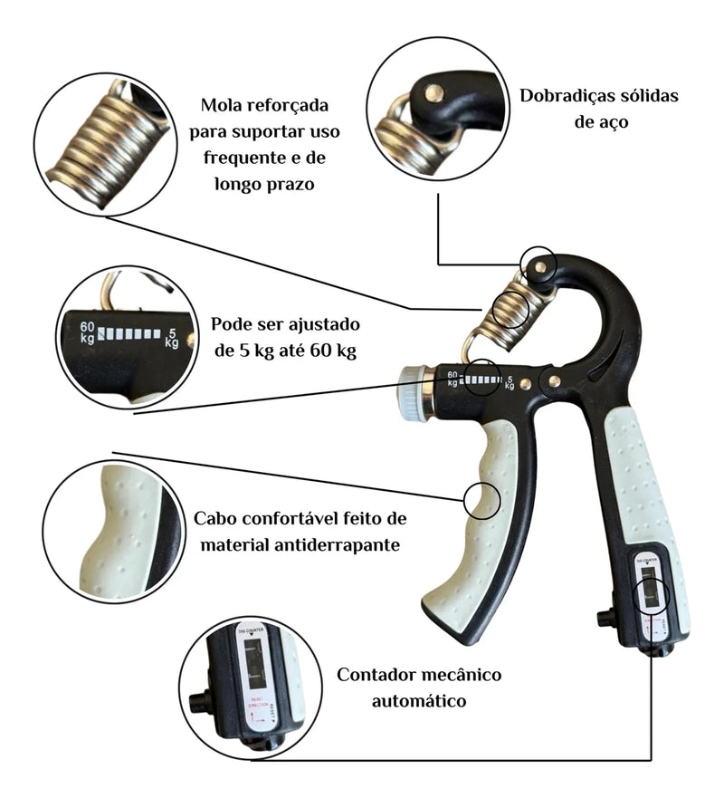 Hand Grip Com Ajuste De Intensidade e Com Contador Fitgrace