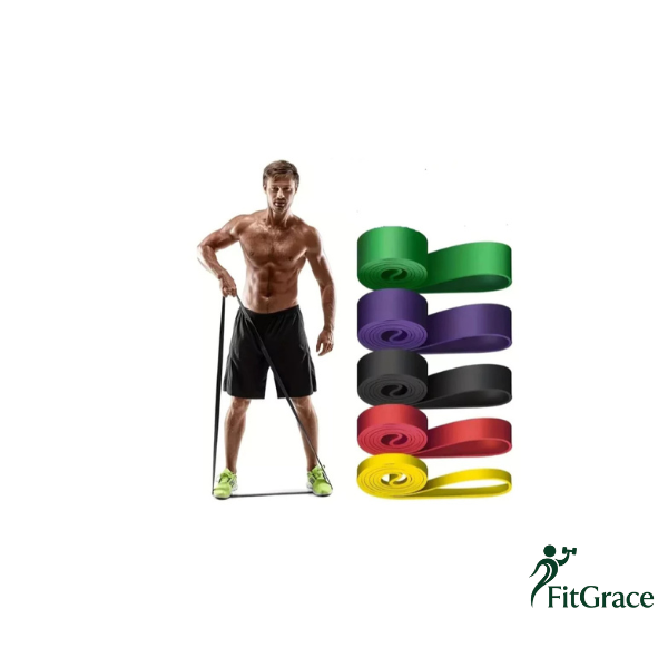 KIT DE TREINO FITGRACE, ELÁSTICOS ,5 MINI BANDS E HANDGRIP AJUSTÁVEL.