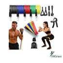 KIT DE TREINO FITGRACE, ELÁSTICOS ,5 MINI BANDS E HANDGRIP AJUSTÁVEL.