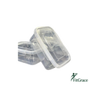 Kit Marmitas 800ml com travas transparente Reutilizáveis Fitgrace