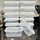 Kit Marmitas 800ml com travas transparente Reutilizáveis Fitgrace