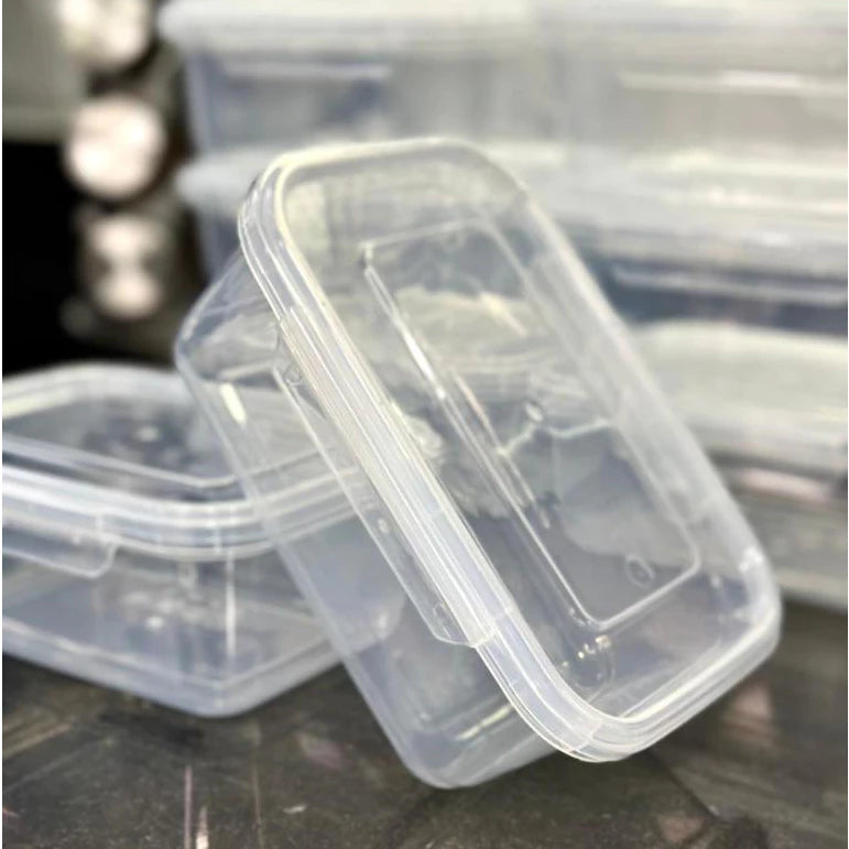 Kit Marmitas 800ml com travas transparente Reutilizáveis Fitgrace